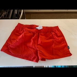 Red Patagonia shorts barely baggies